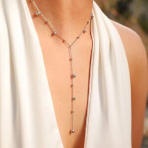 Collar bolitas silver